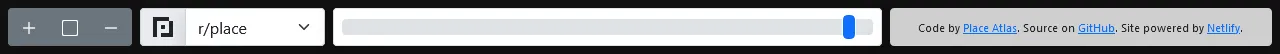 A screenshot showing the variation dropdown (left) and the timeline slider for periods (center).